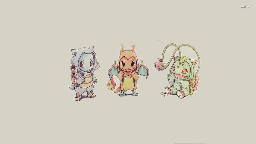 Bulbasaur, Squirtle и Charmander от Pokemon, Cute Bulbasaur HD тапет
