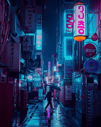 Seoul , south korea, neon, aesthetic, cyberpunk, motel, night • For You ...