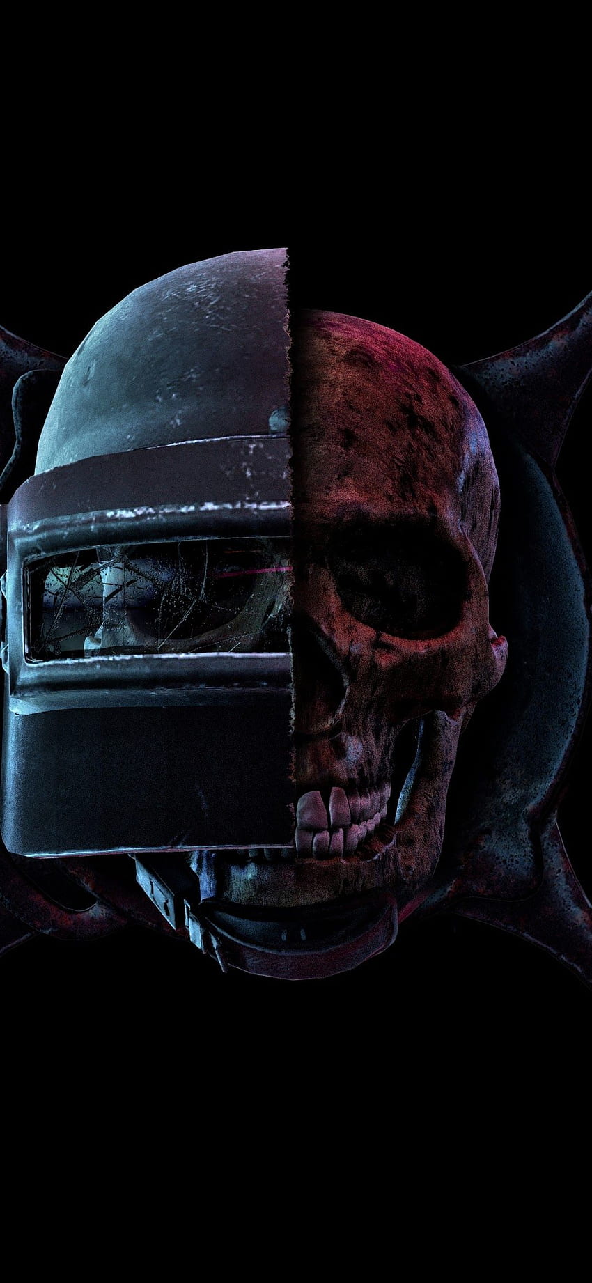 PUBG Skull Helmet Frying Pan PlayerUnknown's Battlegrounds, U Black HD phone wallpaper