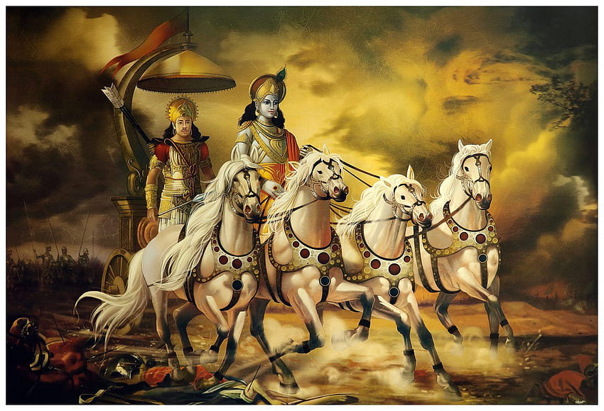 Avercart Lord Krishna und Arjun in Mahabharata Poster Zoll ungerahmt: Kaufen Sie online in Mazedonien bei Desertcart, Arjun Mahabharat HD-Hintergrundbild