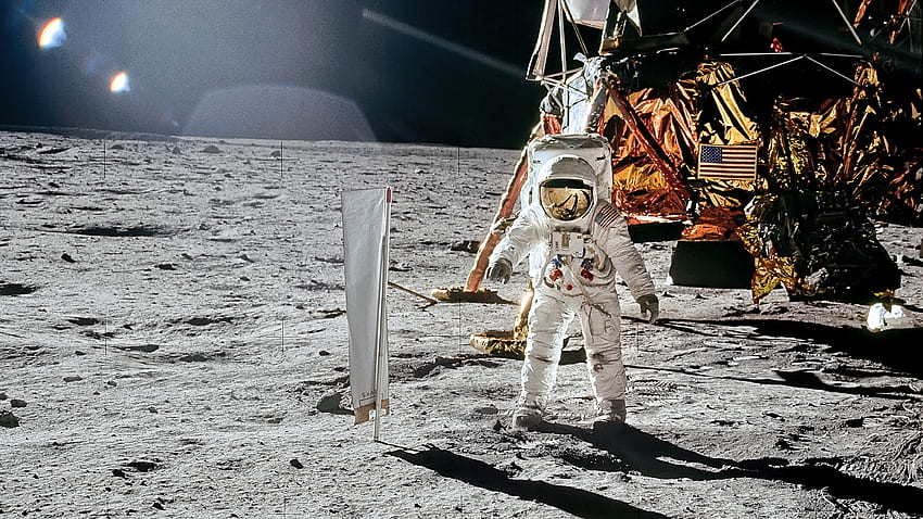 50.º aniversario del alunizaje del Apolo 11: vista de los archivos de la NASA, caminata lunar fondo de pantalla