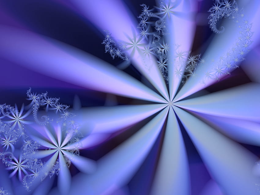 NIGHT FLOWER, night, fractal, color, lilac HD wallpaper