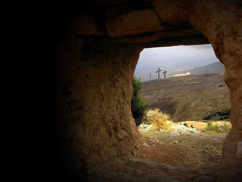 Ostertag leeres Grab Ostermorgen [] für Ihr , Handy & Tablet. Entdecken Sie das Osterkreuz. Jesus-Kreuzhintergrund, christliches Ostern, Kreuz HD-Hintergrundbild