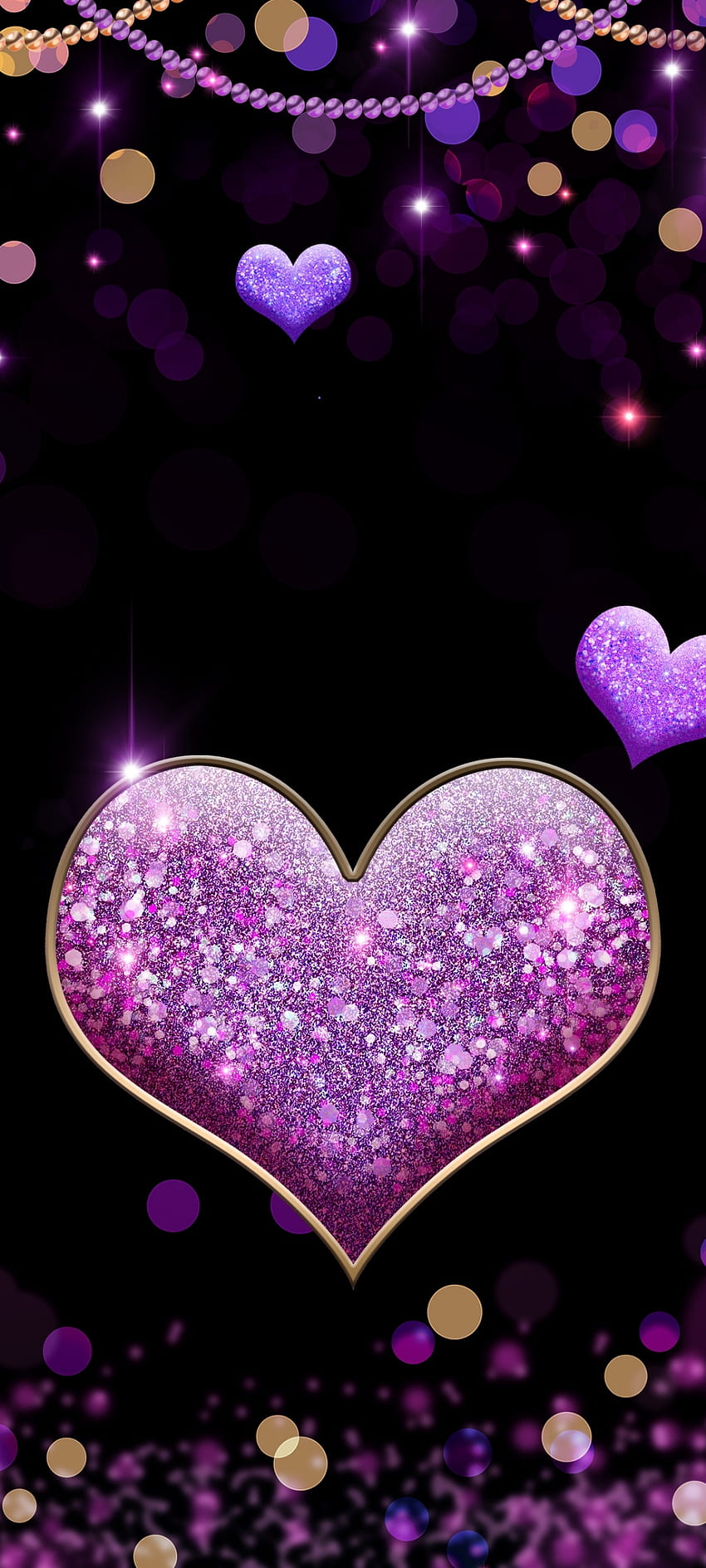 Purple girlish Heart, beautiful, pink, Luxury, organism, Love ...