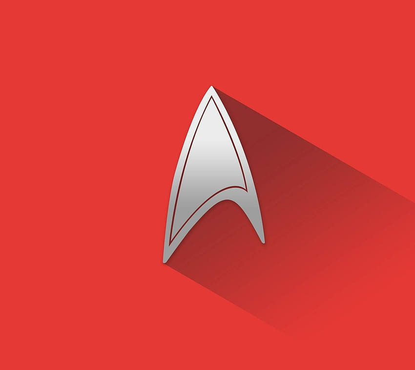 Star Trek-Abzeichen, roter Star Trek HD-Hintergrundbild