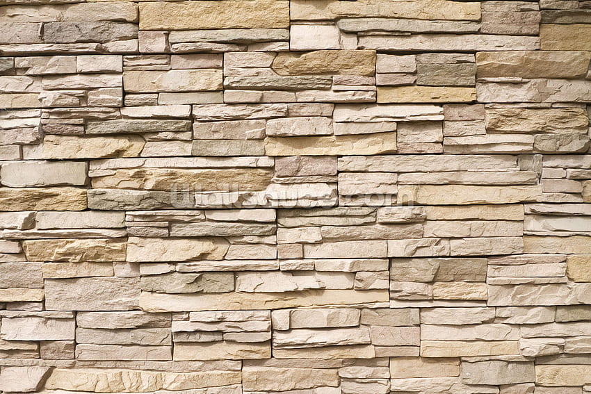 Stacked Stone Wall Wall Mural Stacked Stone Wall HD wallpaper