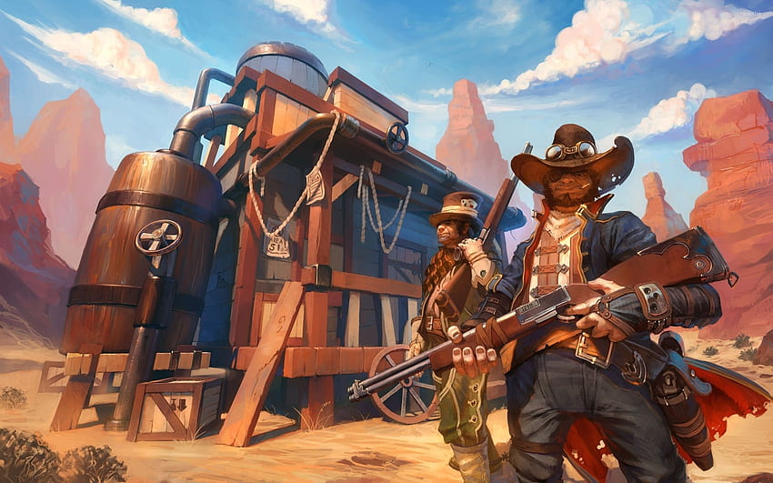 Arte Oeste Selvagem Oeste dos EUA - Cowboy do Oeste Selvagem - -, Pintura de Cowboy papel de parede HD