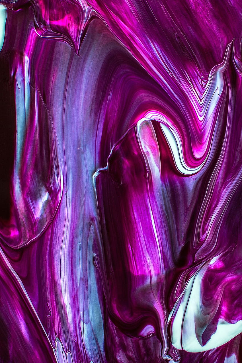 Lilac, Abstract, Bright, Lines, Paint, Flow, Drips HD phone wallpaper