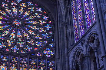 Stained glass window in church - Barbara's HD Wallpapers