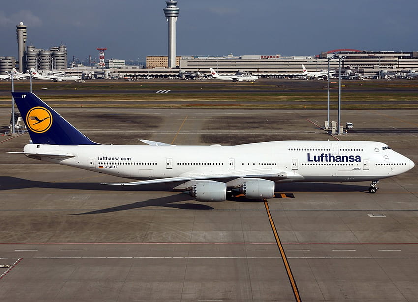 Boeing-747, aeroporto, boeing, pista, 747 Sfondo HD
