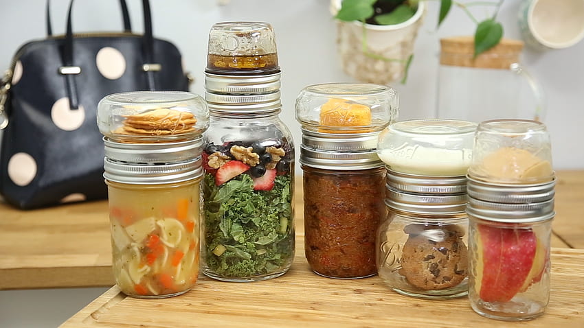 Stow Snacks In Style With This DIY Double Lid Mason Jar HD wallpaper