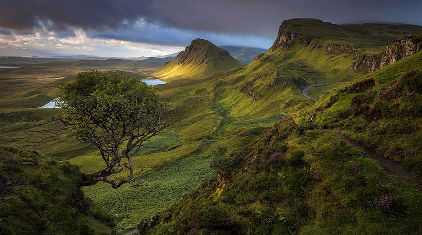 Ilha de Skye - Escócia, Terras Altas da Escócia, Ilha de Skye, Escócia, Ilhas Escocesas, Hébridas Interiores papel de parede HD