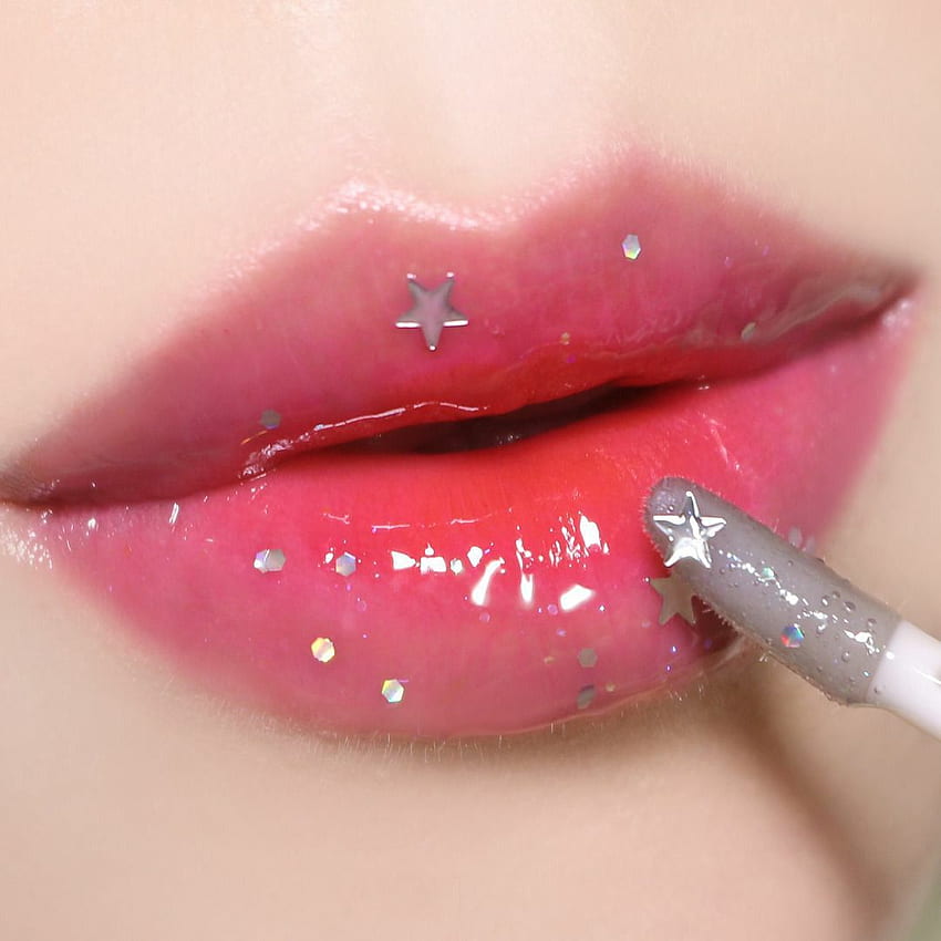 stars, lip gloss, and lips -, Lip Gloss Aesthetic HD phone wallpaper