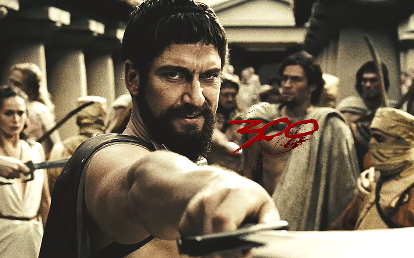Król Leonidas trzymający miecz, leonidas, 300, miecz, król Tapeta HD