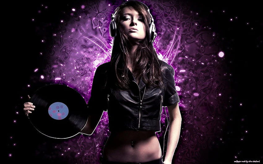 Wallpaper | Music | photo | picture | DJ booth, vinyl record, the girl in  ecstasy