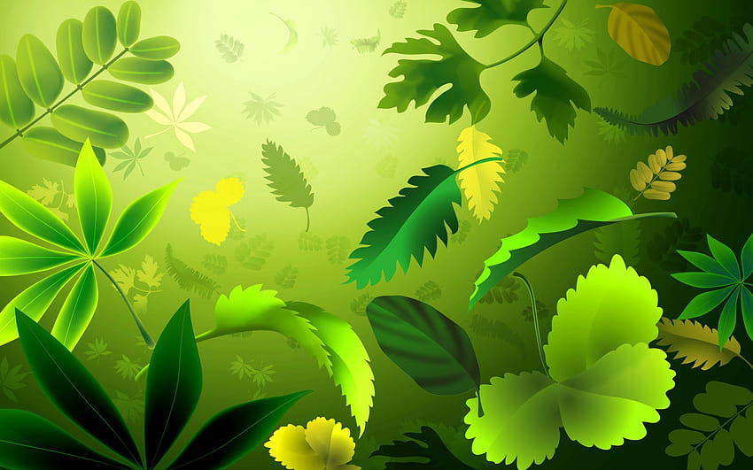 Green Leaves, Colour, Digital, Green, , Leaves, Nature, Digital Green HD  wallpaper | Pxfuel