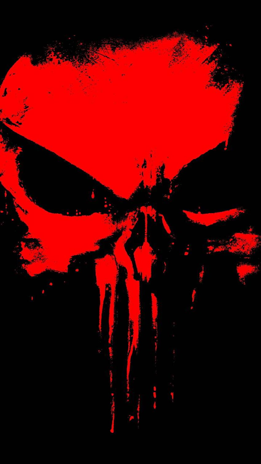 Punisher Skull Red di Sfondo del telefono HD