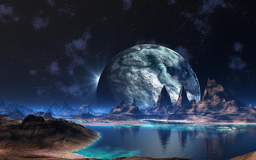 Cooler Fantasy-Raum. Science-Fiction, Weltraumhintergrund, Weltraumhintergrund HD-Hintergrundbild