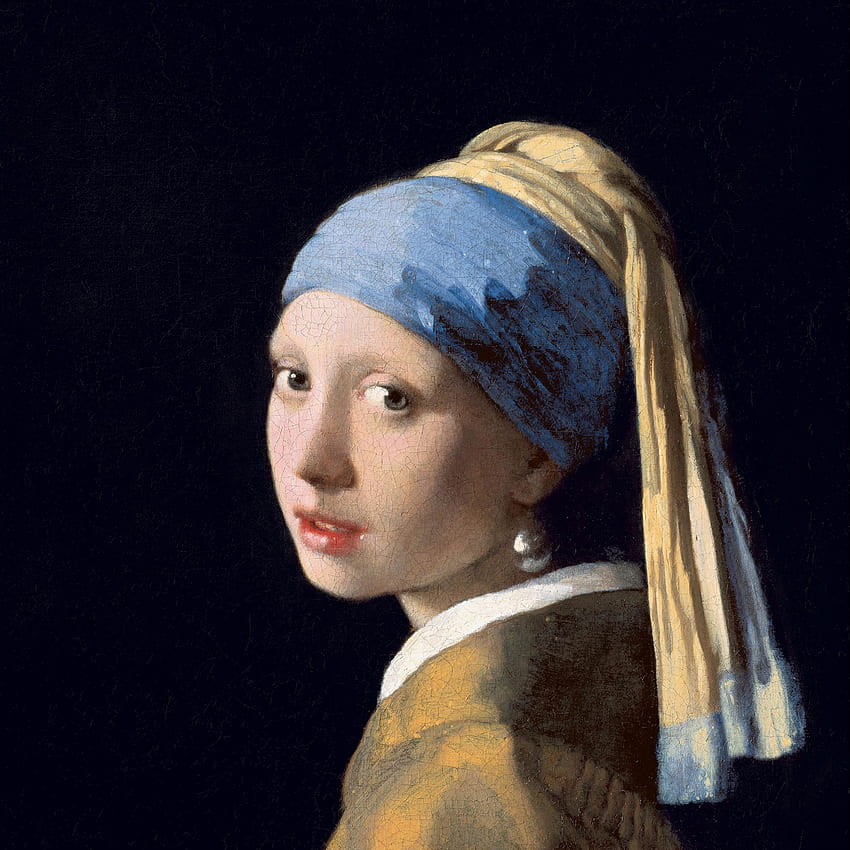 Johannes Vermeer, Mädchen mit einer Perle, Ohrring HD-Handy-Hintergrundbild