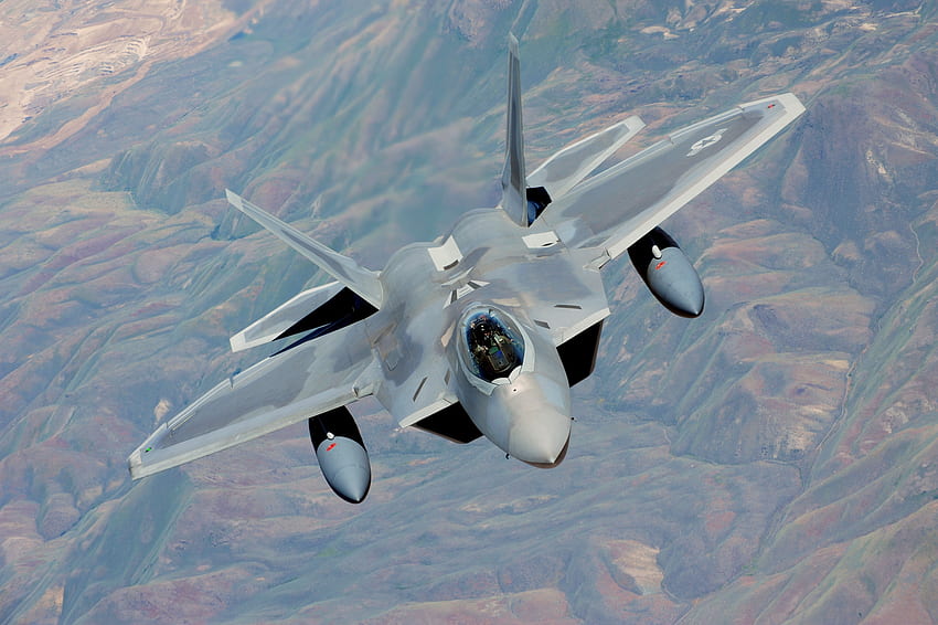 F-22 Raptor, реактивен самолет, f-22, самолет, изтребител, раптор HD тапет