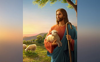 Jesus - Good Shepherd, Christ, Jesus, Good Shepherd, sheep, nature HD ...