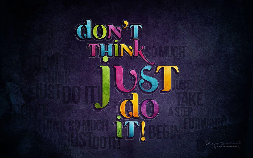 Nike Just Do It Logosu için - Düşünme Hadi Yapalım - -, Hadi Yapalım HD duvar kağıdı