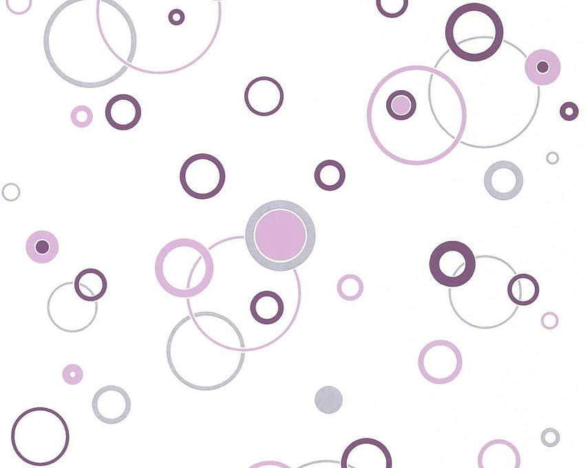 Joyful Circles in Purple and White design HD wallpaper