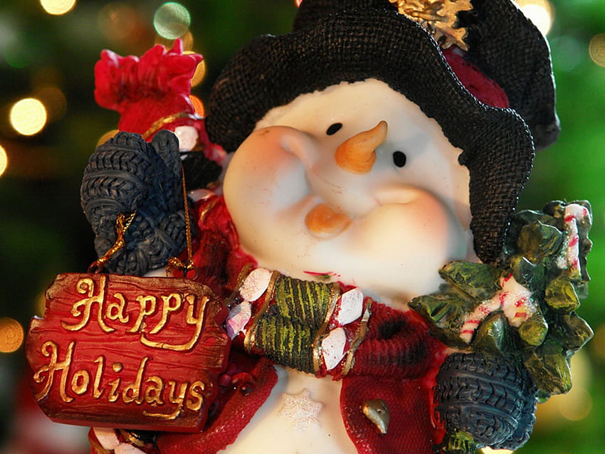 Felices fiestas, días festivos, grafía, deco, maravilloso, agradable, navidad, temporada, abstracto, mágico, decoración navideña, increíble, santa, árbol de navidad, impresionante, figura, santa claus, hermoso, muñeco de nieve, nochevieja, decoración, bonita , navidad, luces, muñeco de nieve fondo de pantalla