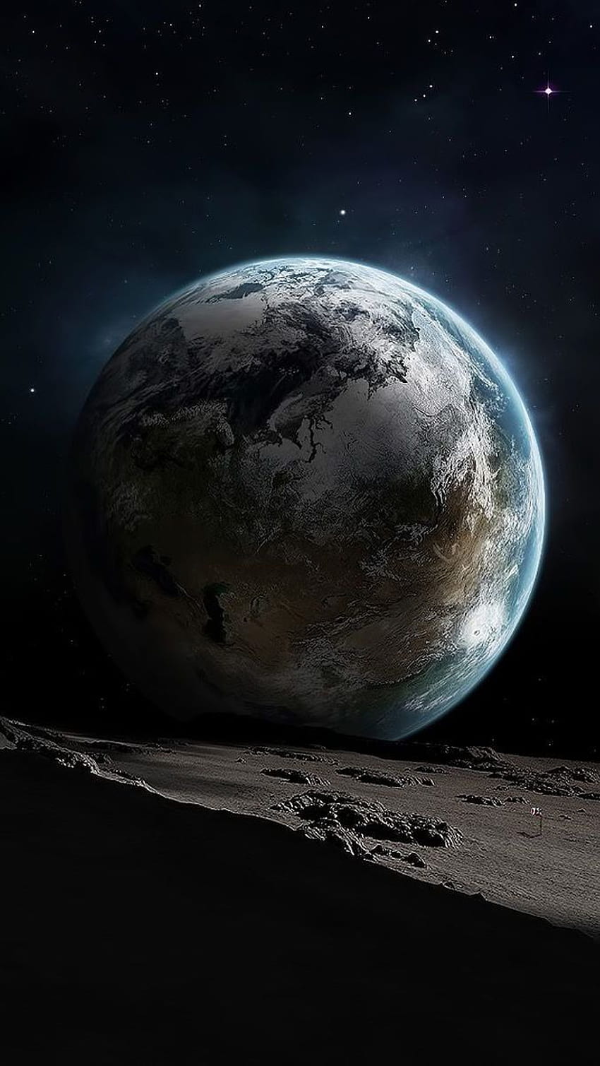 Earth from Moon. Earth view, Earth from space, Planets HD phone wallpaper