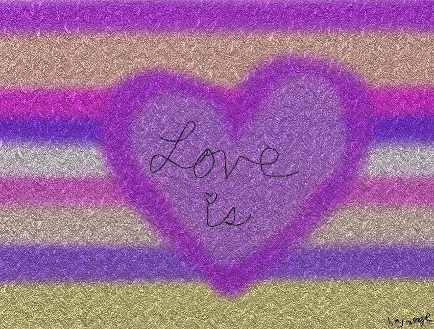 Natural textured Mat with heart, purple, natural, pink, fiber, colors, mat HD wallpaper