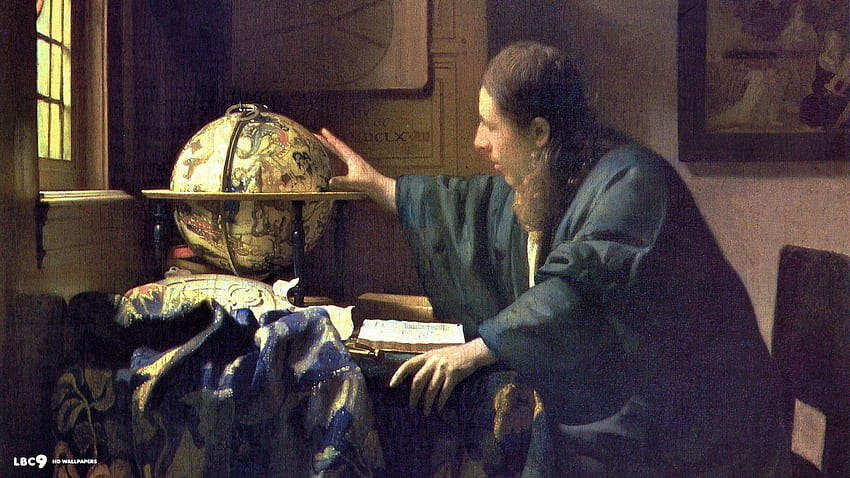 Tło Vermeera. Vermeer, astronom Tapeta HD