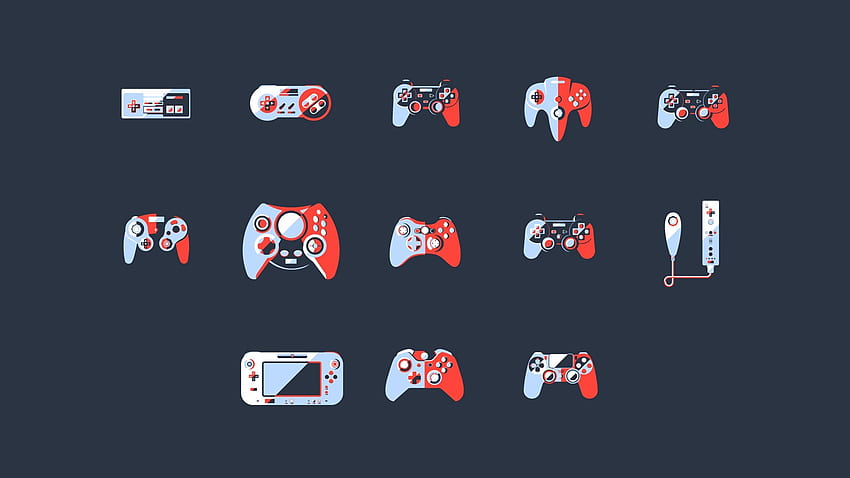 General video games controllers simple background PlayStation Xbox Nintendo Entertainment System minimalism Dreamcast SNES N64 HD wallpaper