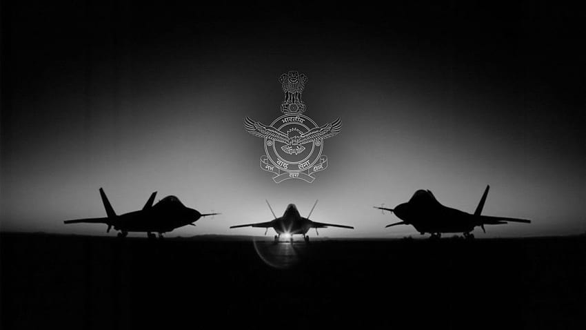 インド空軍の iPhone 用ロゴ 空軍、インド空軍、空軍の日、ブラック空軍 高画質の壁紙
