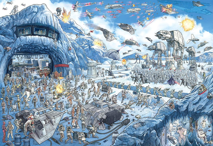 Buy Star Wars - Search Inside: Battle of Hoth - 2000 Piece Jigsaw Puzzle Online in Taiwan. B084P1MVZ4 HD wallpaper