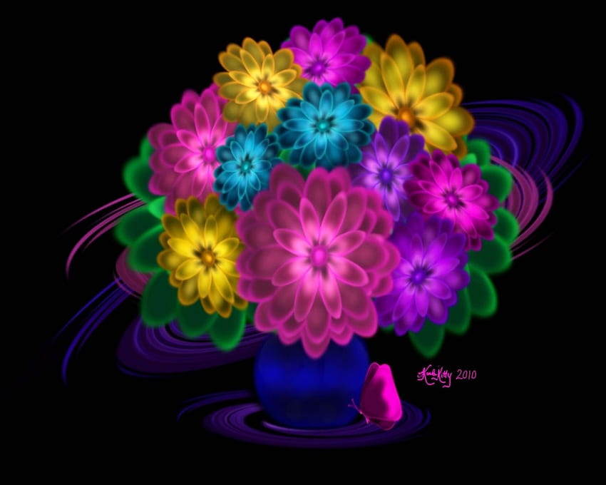 Dizzy Daisies - Bright Colors HD wallpaper
