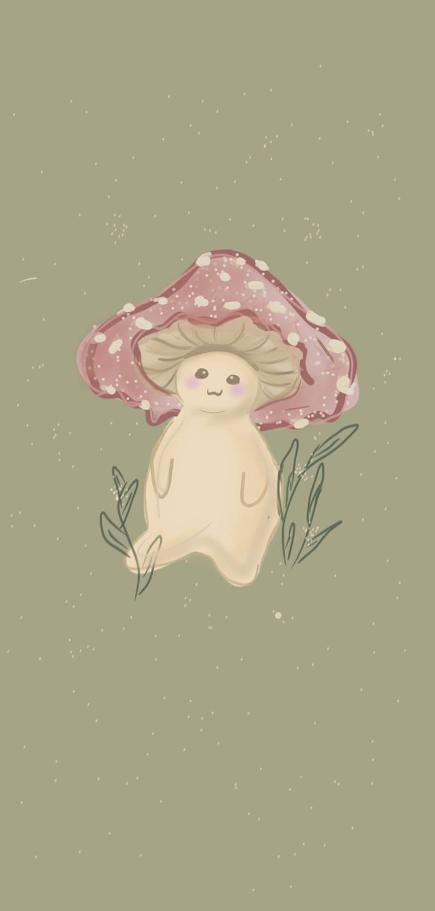 pink mushroom guy, just chillin in 2021. Mushroom , iPhone green, Cottagecore. Fairy , Cottagecore , iPhone green, Kawaii Mushroom' HD phone wallpaper
