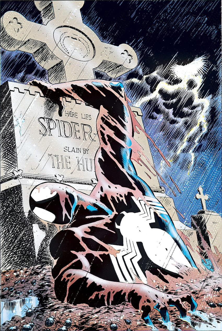 Spider-Man-Symbiote, Marvel-Comics, Spiderman-Comics HD-Handy-Hintergrundbild