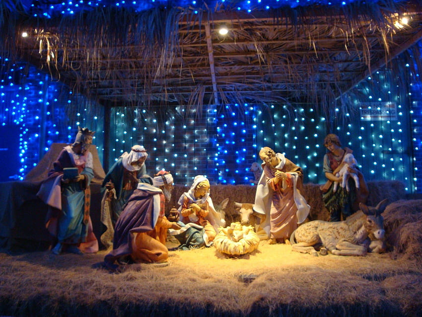 Christmas Belen, Christmas Nativity Scene HD wallpaper