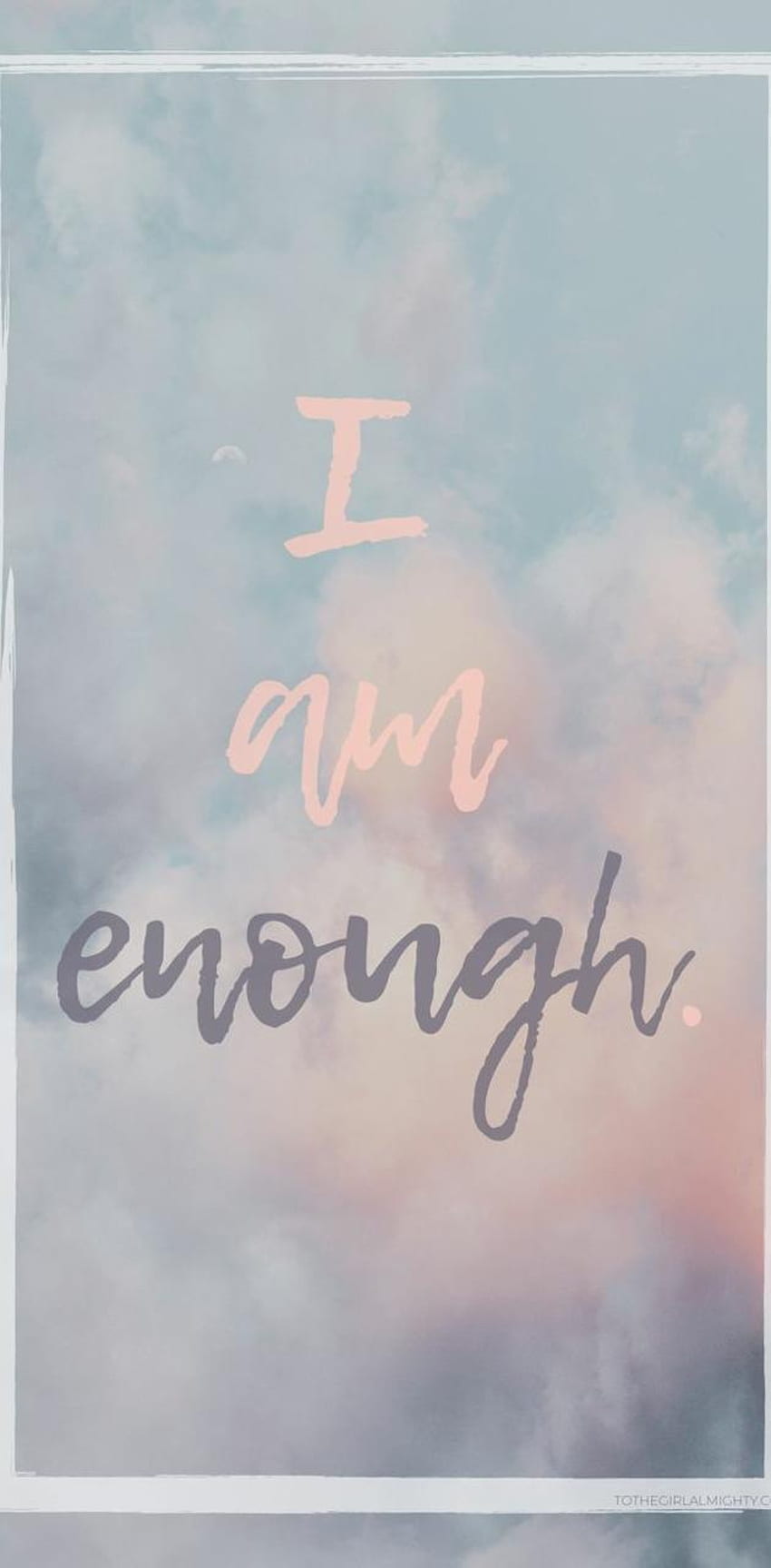 wallpaper rose gold glitter ombre you are enough typography by Audrey  Chenal 3  Audrey Chenal