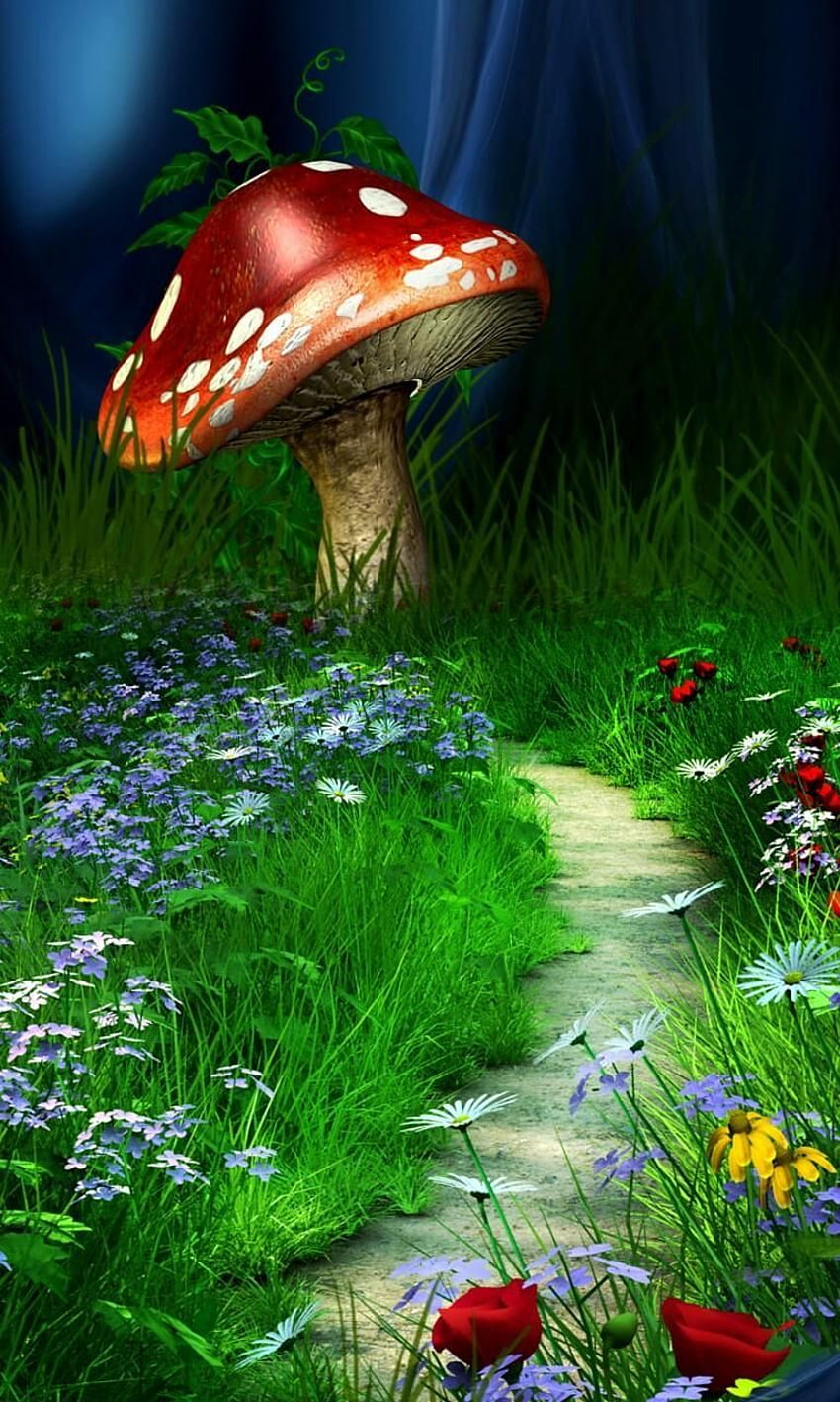 Free photo Fantasy Mushroom Magical Forest Fairy Background  Max Pixel