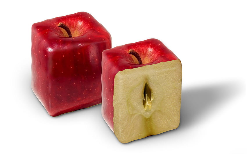 แอปเปิ้ลแดง แอปเปิ้ล นามธรรม กราฟฟิตี ผลไม้ แอปเปิ้ล ผลไม้ วอลล์เปเปอร์ HD