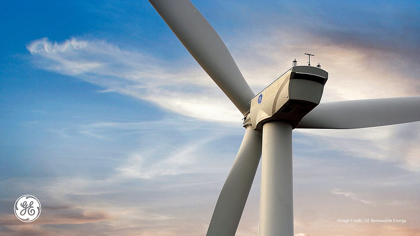 Turbinas eólicas de energía renovable Ge - - - Punta, molino de viento fondo de pantalla