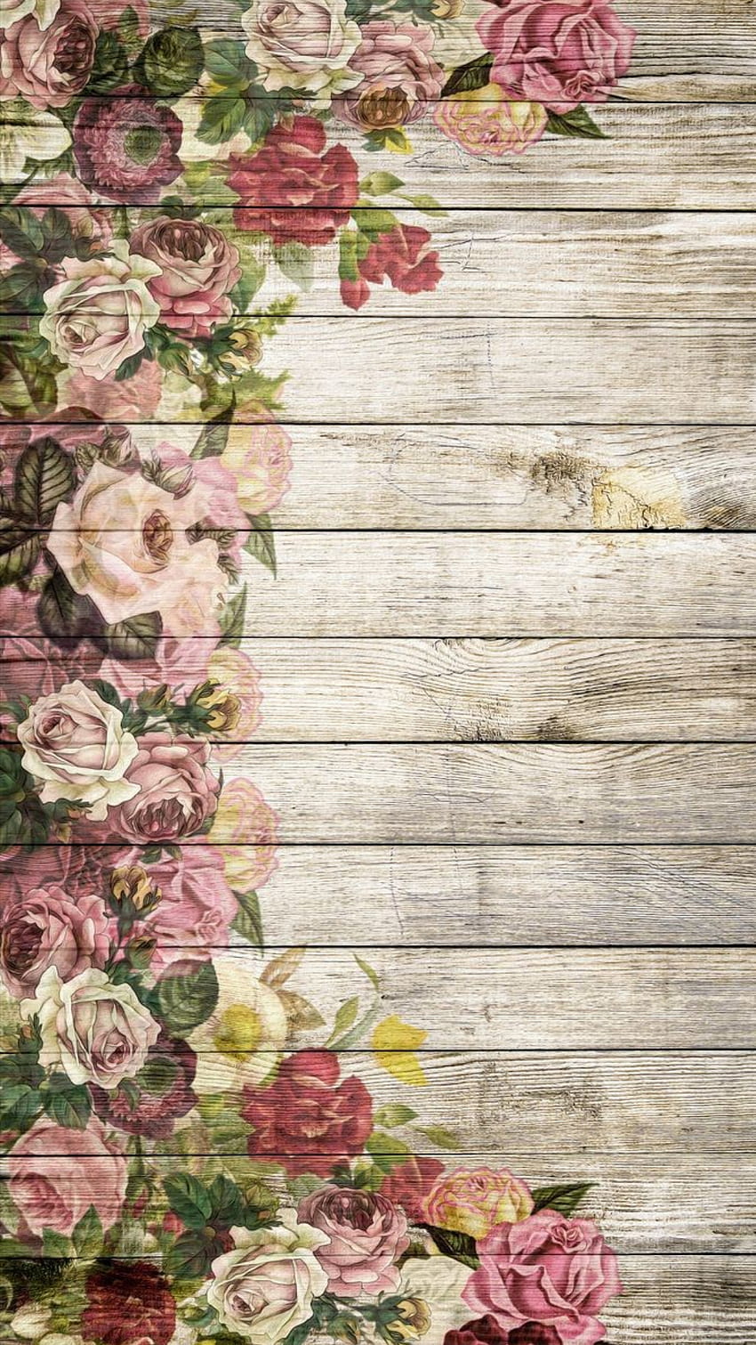 Flowers on wood, pink, petal, wooden, roses HD phone wallpaper | Pxfuel