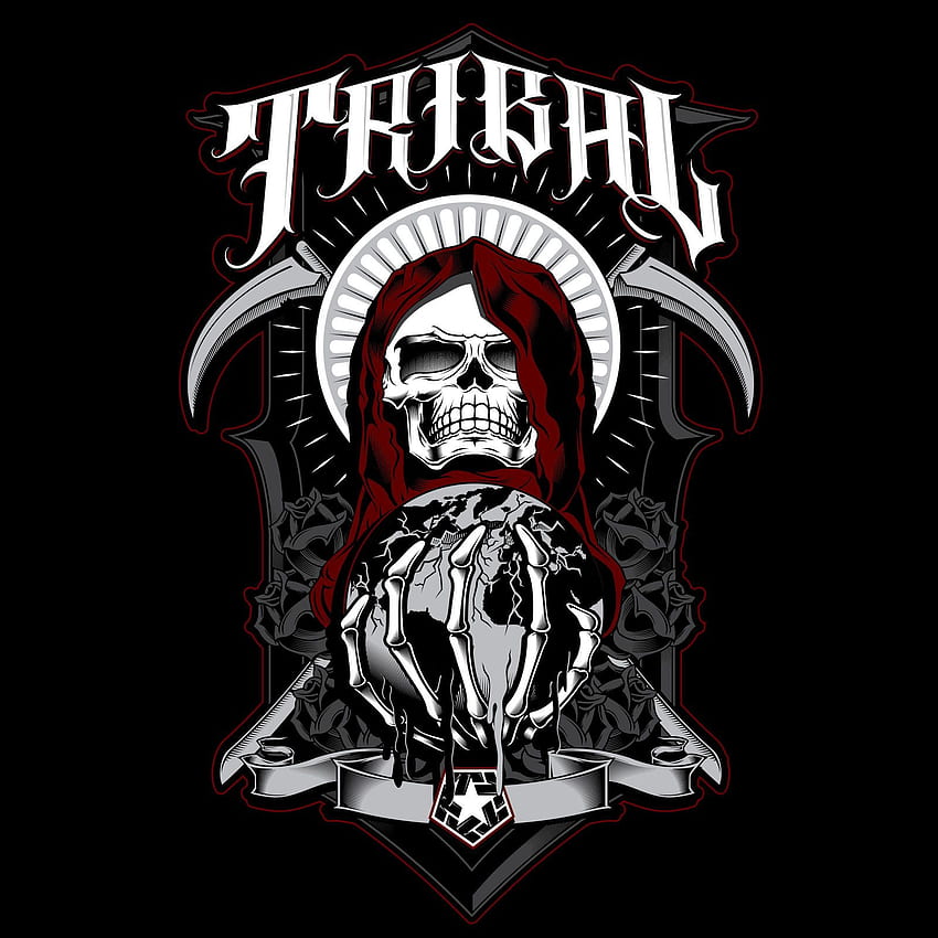 Ingranaggio tribale Logo dell'ingranaggio tribale dei graffiti Sfondo del telefono HD