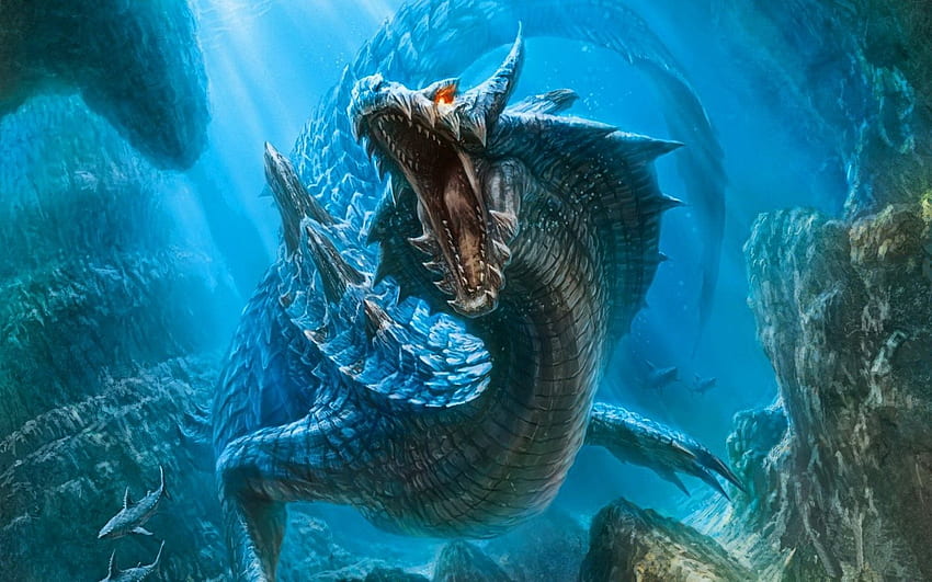 dragon, Lagiacrus, Monster Hunter / and Mobile Background, Lagiacrus HD wallpaper