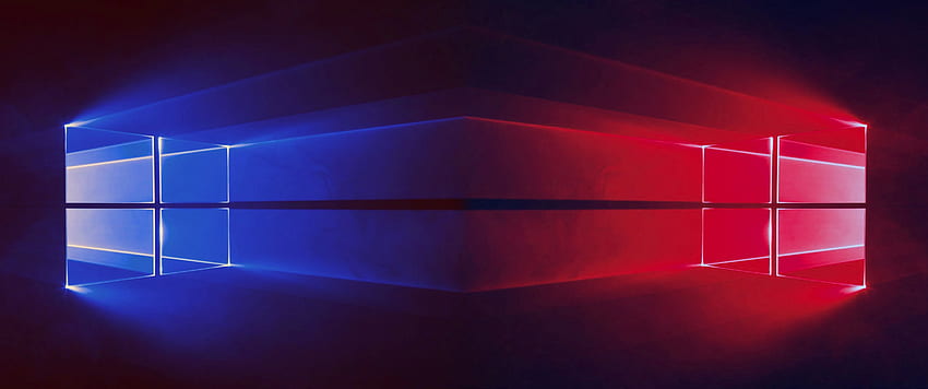 Windows 10 - 2 Windows ブルー & レッド - . Windows 10、Windows、Windows、赤い Windows ロゴ 高画質の壁紙