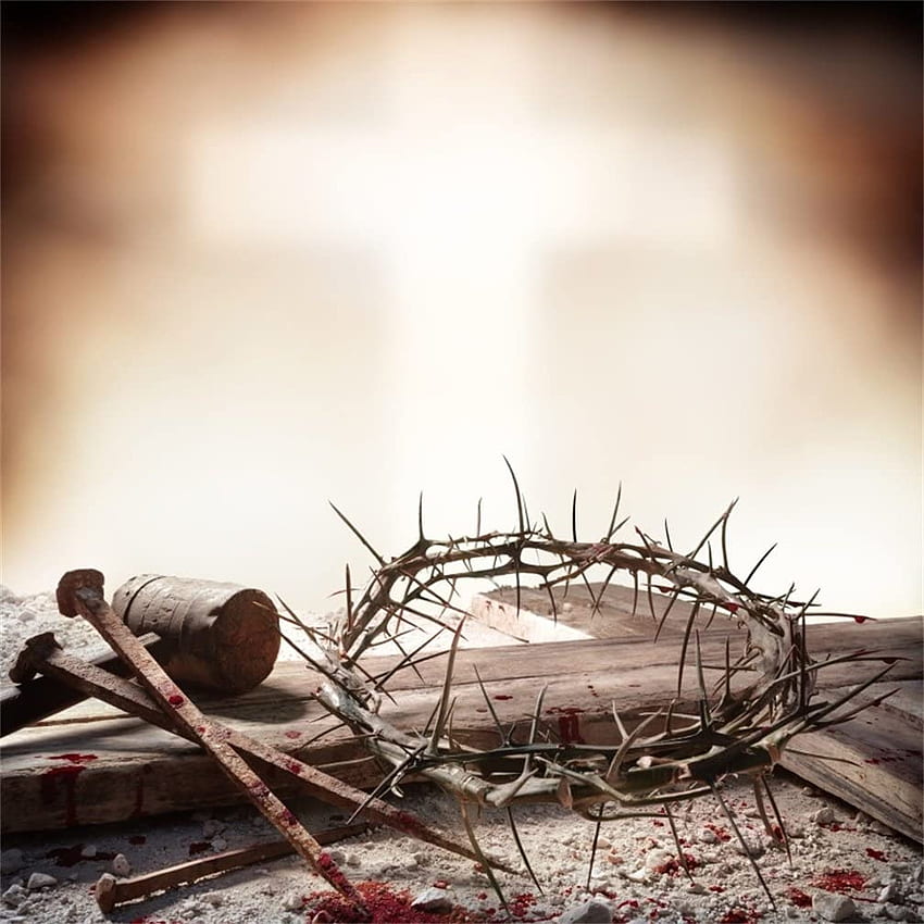 AOFOTO ft Crucifixion of Jesus Christ Backdrop, Crown of Thorns HD phone wallpaper