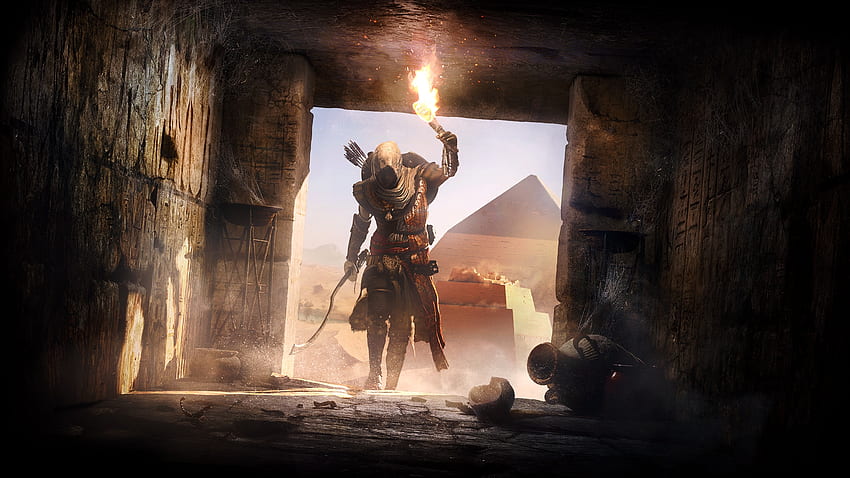 Bayek Pyramid Tomb Assassins's Creed: Origins HD wallpaper