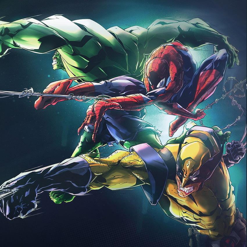 Hulk Spider Man Wolverine Artwork . . ID, Ultra Wolverine HD phone wallpaper