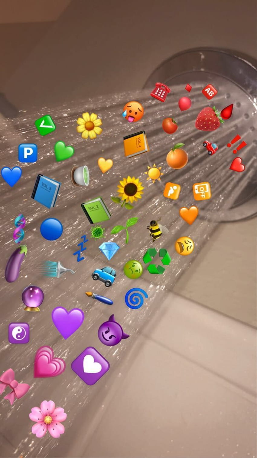 Shower head with emojis☀️ in 2020. Shower heads, Aesthetic, Emoji HD phone wallpaper